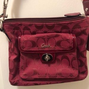 Fabulous,Small, coach, dark red purse.
